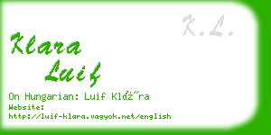 klara luif business card